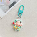 Cartoon Crayon Xiaoxin Keychain Bookbag Pendant Kids Backpack Charm Headphone Case Accessories Creative Couple Gifts. 
