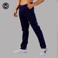 Wraon Navy Blue Premium Stretchable Straight Fit Cotton Chinos For Men - Fashion | Pants For Men | Men's Wear | Chinos |. 