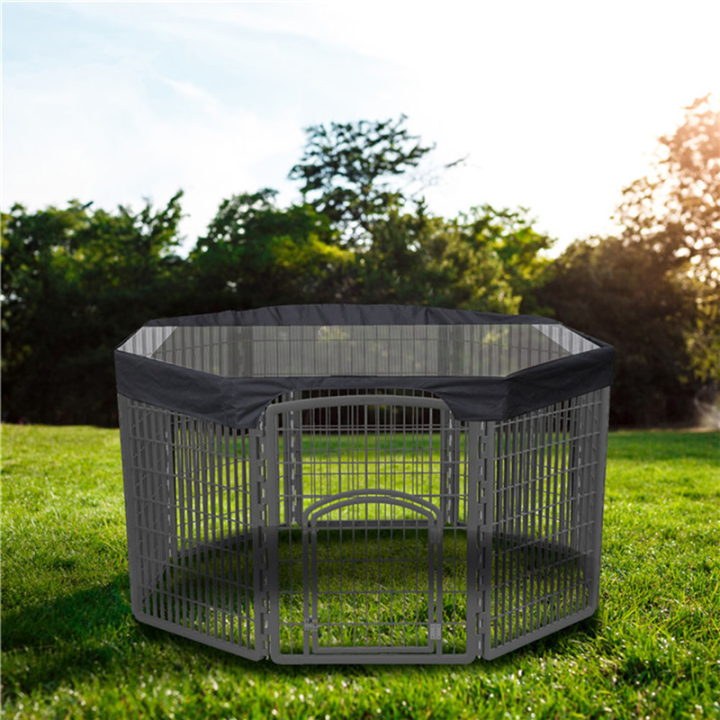 Octagon%20Pet%20Playpen%20Cover%20Mesh%20Fabric%20Sunscreen%20Cover%20Black%20Covers%20Puppy%20Cat%20Fence%20Cage%20Covers%2024%20Inches%20-%20Image%205