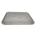 Rectangular Stainless Steel Serving Tray For Tea Coffee Fruits Appetizers Beverages And Others - 26cm x 35cm. 