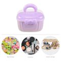 Kawaii Double-layer Desktop Storage Box Separated Cute Bowknot Girls Hairpin Jewelry Box Large-capacity Cartoon Toy Organizer Box Makeup Storage. 