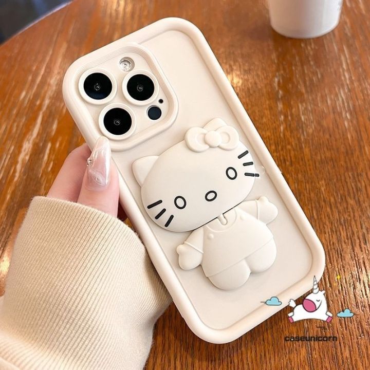 Cute%203D%20Doll%20Hello%20Kitty%20Fashion%20Flip%20Bracket%20Makeup%20Mirror%20Case%20Compatible%20for%20IPhone%2016%2011%2013%2014%2012%2015%20Pro%20Max%207Plus%206%2015%206S%208%207%20Plus%20XR%20X%20XS%20Max%20SE%202020%20Cartoon%20Cat%20Angel%20Eye%20Cover%20-%20Image%202