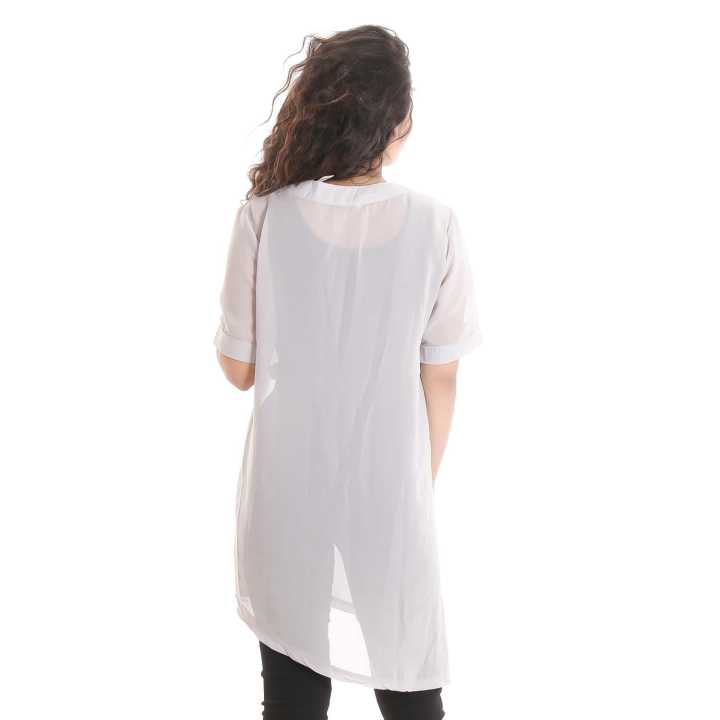 White%20Chiffon%20V-neck%20Long%20Tops%20For%20Women%20-%20Image%204
