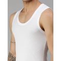 ONN Men White Cotton Ribbed Vest - NR323 Sando - Fashion | Sando For Men | Men's Wear | Sando | Vest |. 