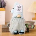 Creative Cartoon Christmas Blue Faceless Doll Exquisite Festive Faceless Dwarf Ornament Cute Soft Dwarf Standing Doll New Year Gift. 