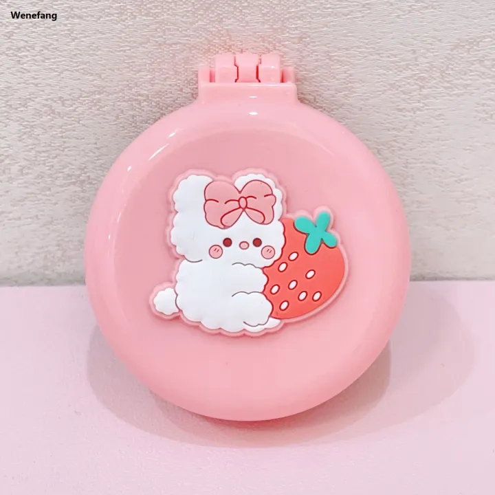 Wenefang%201PC%20Cute%20Cartoon%20Makeup%20Comb%20Mirror%20Folding%20Massage%20Hair%20Brush%20Round%20Mini%20Airbag%20Comb%20with%20Mirror%20Travel%20Comb%20Handheld%20Mirror%20-%20Image%203