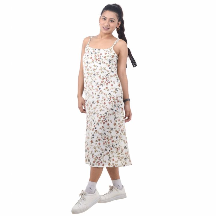 Summer%20Collection%20%20Stylish%20Cute%20Floral%20Printed%20Cotton%20Mix%20Midi%20/%20One%20Piece%20Dress%20%20For%20Women%20By%20Rc%20-%20Image%203