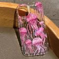 NEW Pink Jellyfish Oceanic Clear Phone Case For iPhone 16 15 14 Pro Max 13 12 Mini 11 XR XS X 7 8 Plus SE2 Transprent Silicone Cover. 