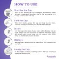 Imasafe Reusable Menstrual Cup, Certified Medical Grade Silicone - Medium Size. 