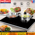 Swifton  Double 2 Induction Cooktop  Anti overflow Protection System Keep Warm Child Lock Timer SN-i20DH. 