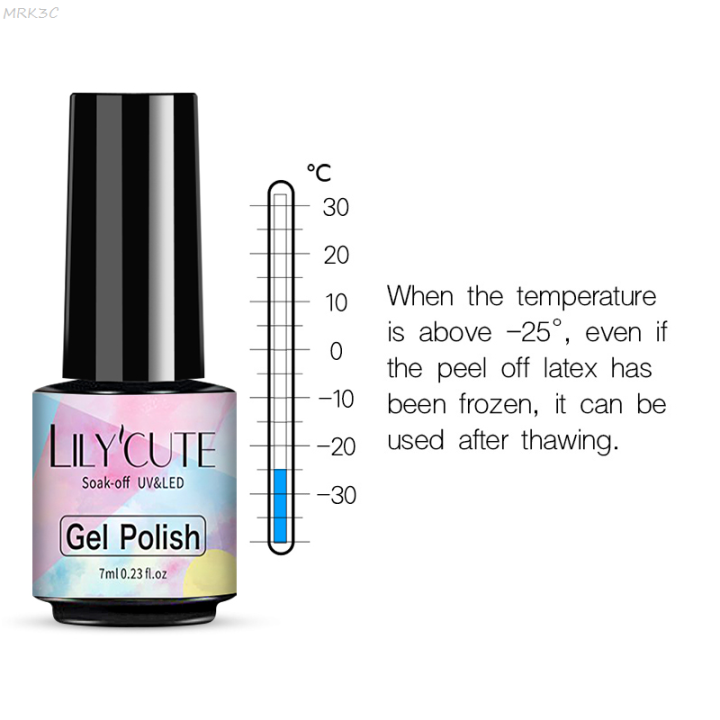 MRK3C LILYCUTE 7ml Anti-freezing Peel Off Nail Art Latex Odor-Free ...