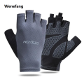 Wenefang Summer Cycling Gloves Men Sunscreen Breathable Fishing Gloves Gel Outdoor MTB Road Bike Motorcycle Bicycle Gloves Half Finger. 
