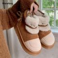 Wenefang Sanrio Hello Kitty Snow Winter Girl Plush Snow Booties Keep Warm Portable Slippers Shoes Non-Slip Sneaker Outdoor Warmth Snow Boot. 