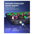 Gaming Audio Mixer, Streaming Audio Mixer, Audio Interface Sound Card for Live Streaming, Podcast Recording, PC, Guitar Easy Install. 