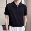 Casual Zipper Lapel Breathable T-Shirt For Men - Multicolor | Multisize | Fashion | Summer T-Shirt For Men. 