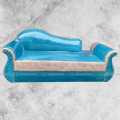 Royal Blue Dewan Double Hata Sofa with Two Cusion. 