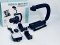Video Making Kit AY-49U Vlogging Camera With Mic Tripod Kit, For Photography, Mobile. 