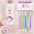 Automatic Universal Toothpaste Dispenser And 5 Tooth Brush Holder For Home Bathroom Acessories. 