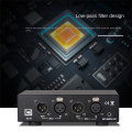 USB Dual Mixed Output Phantom Power Supply Black Audio Interface for Condenser Microphones Music Recording Equipment. 