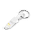 3 in 1 Magnetic Key Chain Micro USB Type-C Data Charge Cable for iPhone Android. 