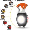 Portable Keychain LED Flashlights with Lighter, Whistles, Screwdriver, Bottle Opener, Magnet Base | Portable Flashlight With Keyring. 