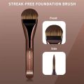 MAANGE 1pc Streak-Free Tongue-Shaped Brush Foundation Brush Makeup Brush MAG52603. 