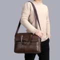 JEEP BULUO PU Leather Briefcase Bag Laptop Bag Travel Handbags Business Shoulder Bag for Men. 