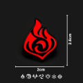 Genshin Impact Game Pyro Element Pin Brooch Unisex Gift Item. 
