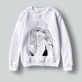 Hemo White Hentai Anime Printed  Sweatshirt For Men and Women. 