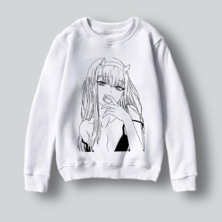 Hemo White Hentai Anime Printed  Sweatshirt For Men and Women