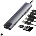Usb-C Hub, 8 In 1 Multifunctional Aluminum Type C Adapter. 