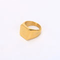 【Fashion-forward】Glow Square 17 17 Simple Ring Personalized Popular Trendy Men's Titanium Steel Unisex. 