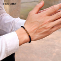 DISICHEN Original New Minimalist 4mm Bead Bracelet Unisex Emperor Onyx Small Stone Braclet Meditation Yoga Strand Braslet Couple Brazalete Pulsera. 