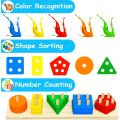 ShapeWise Montessori Puzzle – Safe Wooden Toy for Kids with Sorting, Stacking & Learning Features. 