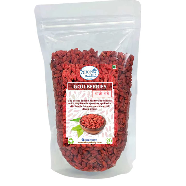 ShopWholly Premium Goji Berries / Gojiberry / Dried Goji Berries �� – Rich in Antioxidants & Vitamins – 100g / 200g/ 500gm