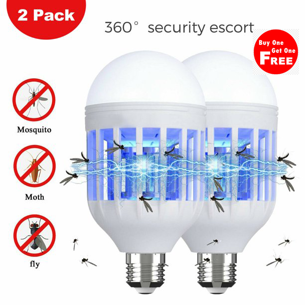 Electronic Mosquito Killer Bulb Night Light 12W- ( Holder Type Pin ) Set of 2