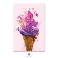 Discounts Ice Cream Canvas Art Poster Colorful Icecream Canvas Painting Wall Art Picture Prints Home Decor Dining Room Bar Wall Decoration. 
