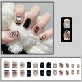 24Pcs Press On Nails Gel On False Reusable Fake French Solid Color Nail Tip Pri BAWEI |New Fashion Korean style. 