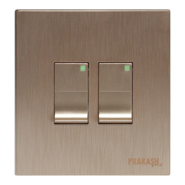Prakash Golden 2 Gang 1 Way Switch | Daraz.com.np