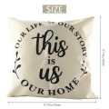 Farmhouse Decoration Pillow Covers Family Saying This Is Us Our Home Cushion Case for Sofa Couch Porch Decor. 