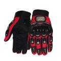 Pro-Biker Skid-Proof Full Finger Motorcycle Racing Gloves One Pair ( Black ) | Good Quality Bike Gloves WIth Knuckle Protection. 