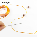Difutagui 2025 New 5PCS/lot Big Eye Curved Open Stainless Steel Beading Needles for beads pearls Threading String Cord Jewelry Making Tools Pins. 