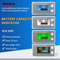 Sutuiying 6133A Battery Capacity Indicator DC8-100V LCD Digital Electricity New Meter Lithium LiFePO4 Lead-acid Cell 12V 24V 48V 72V Voltmeter. 