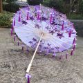 Hanfu Tassel Purple Lavender Anime Umbrella Windproof For Beach Dance Cosplay OilPaper Umbrella Parasol El Principito. 