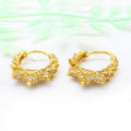 Stylish Gold Plated Traditional Nepali Jewellery Marwari With Studded White Stones For Women (1 pair). 