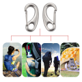 8PCS Boat Marine Stainless Steel Egg Shape Spring Snap Hook Clips Quick Carabiner Outdoor Buckle. 