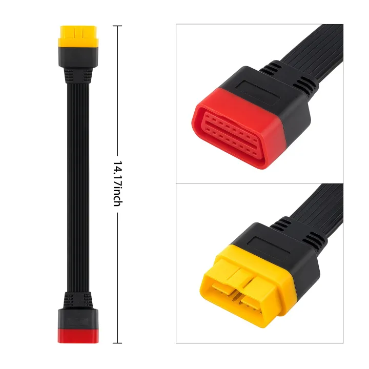 OUMERY%20New%20OBD%20OBD2%20Extension%20Cable%20Connector%20for%20Launch%20X431%20V/Easydiag%203.0/Mdiag/Golo%20Main%2016Pin%20Male%20to%20Female%20Cable%2036cm%20-%20Image%205