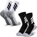 Pack Of 1 Pairs Men's Anti-Slip Sports Athletic Rubber Grip Football Game Socks- new model. 