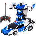 “SpeedBot Lambo Transformer – Red Remote-Control Supercar with Robot Mode”. 