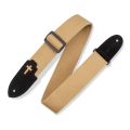 Levy's Leathers MC8C-TAN Cross Inlay - Guitar Strap - TAN. 